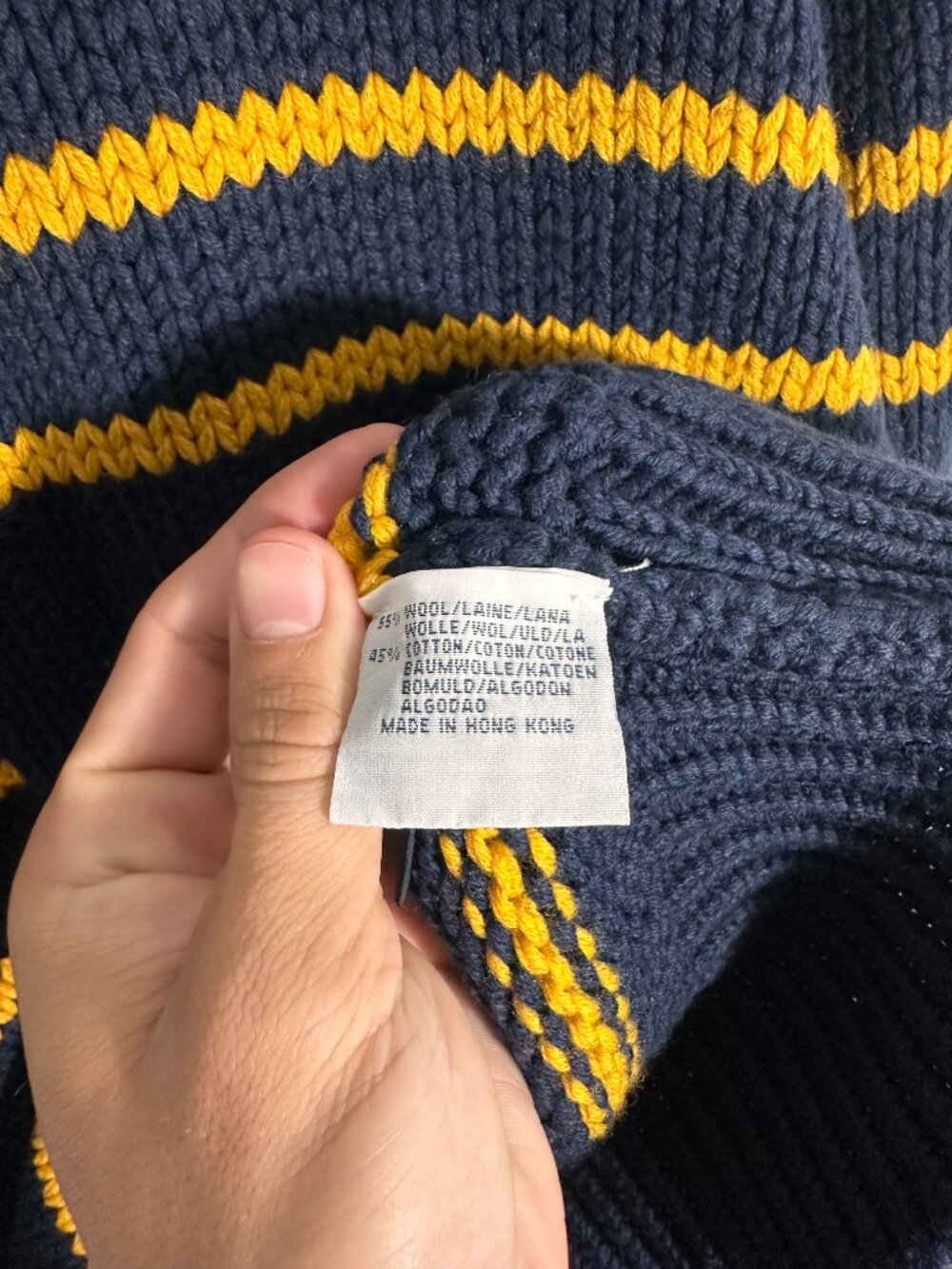 Rare Vintage Polo Ralph Lauren Chunky Knit Wool Blend Turtle Neck Sweater - Picture 3 of 6